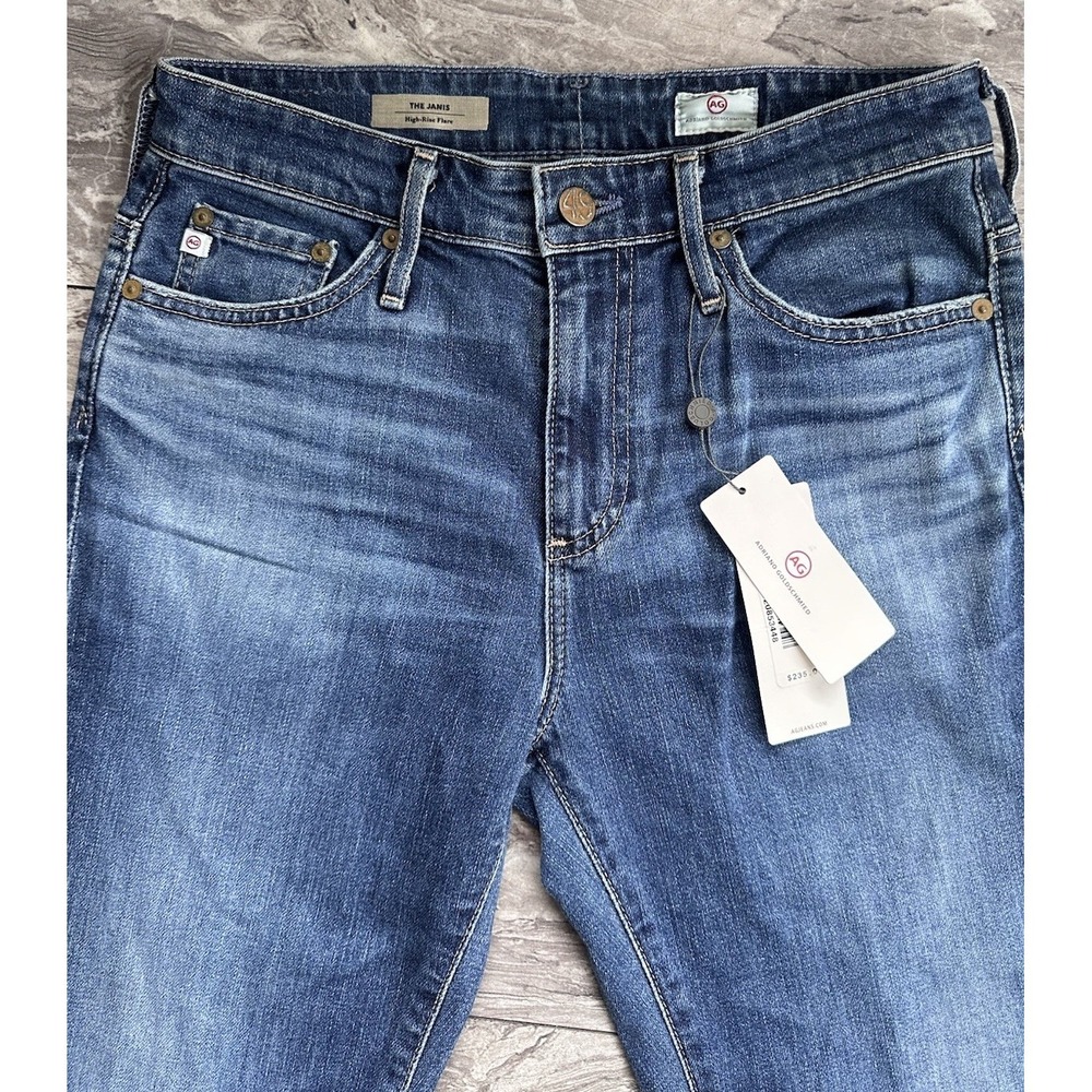 AG Adriano Goldschmied Jeans Sz 27 The Janis High Rise Flare 70's USA - Picture 2 of 10